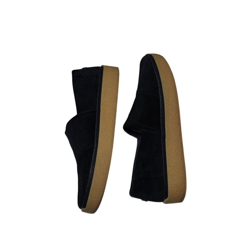 TOMS Women's Black Suede Slip-On Shoes With Gum Sole (SKU#3096) - Picture 3 of 12